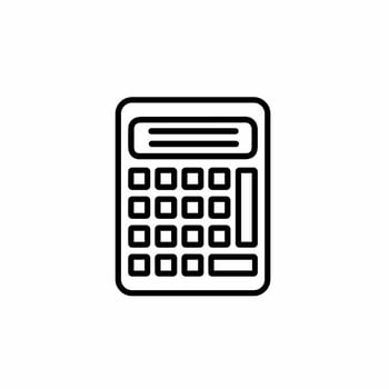 calculator isolated on white. Calculator icon template. Stock vector illustration.