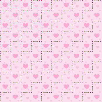 Pink heart on zigzag geometric square background vector seamless pattern, element for decorate valentine card, flannel tartan plain fabric textile printing, wallpaper and paper wrapping