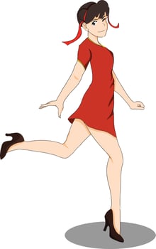 Chinesse new year cartoon illustration vector