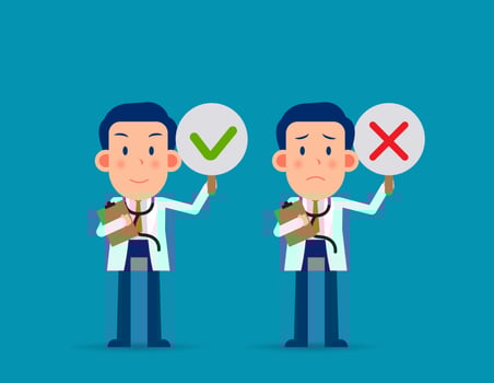 Vector illustration in Doctor character cartoon