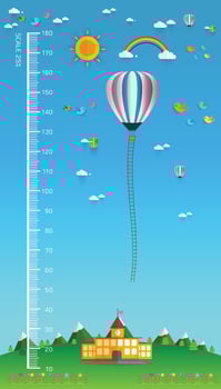 children height meter vector