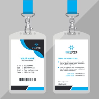 Creative ID Card Design Template vector