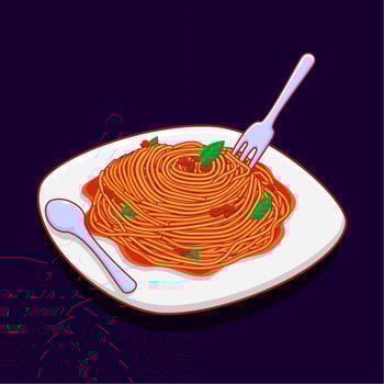 This vector spaghetti menu is perfect for any Italian restaurant or pasta-themed project