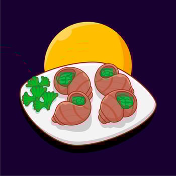 This vector escargot menu is the perfect addition to any restaurant or culinary-themed project