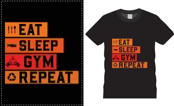 Typography Work Out Creative T-Shirt Design Vector