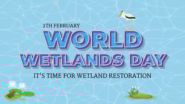 World Wetlands Day Editable Banner template vector