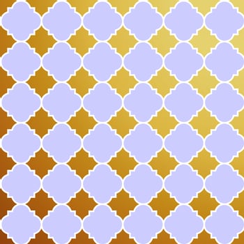 Arabesque Star Pattern with purple and gold background, Vector Illustration