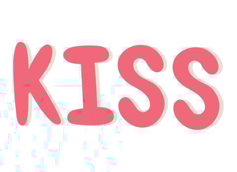 Doodle clipart lettering on valentine's day theme vector