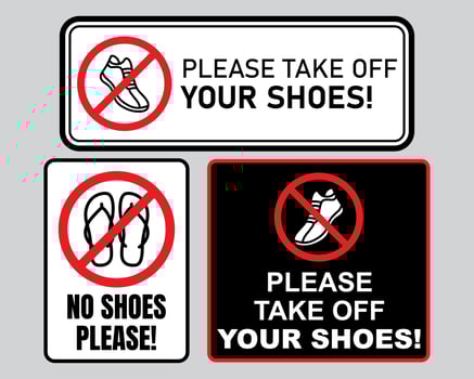 Sign please take off your shoes vector