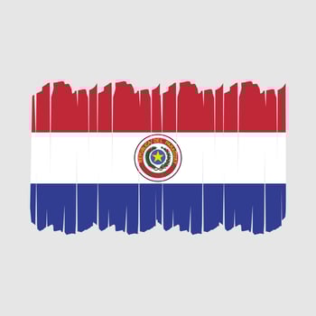 Paraguay Flag Brush Strokes vector