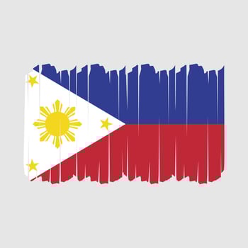 Philippines Flag Brush Strokes vector