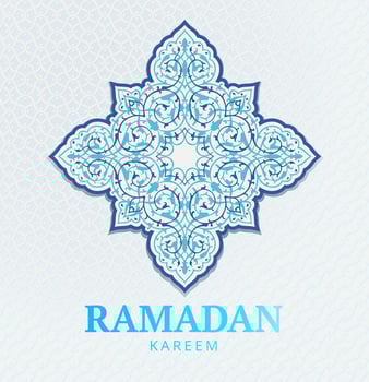 Stock vector clip art illustration. Islam holiday Ramadan Kareem ligature traditional ornament.