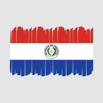 Paraguay Flag Brush Strokes vector