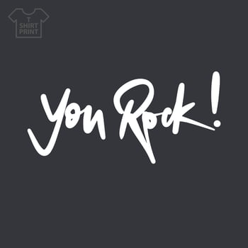 Handwritten lettering. Title You Rock Vector illustration