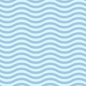 Pattern of blue wavy horizontal lines in flat style for print and design. Vector illustration.