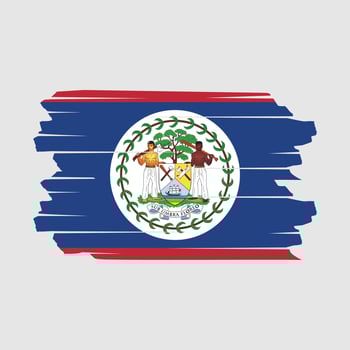 Belize Flag Brush Vector