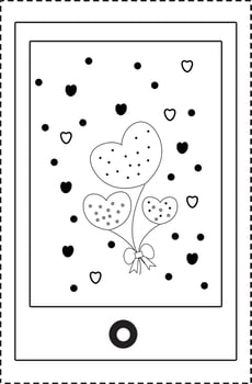 Phone Message - Valentine Scissors Skills vector