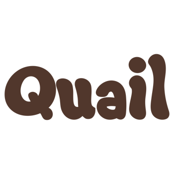 Quail Bird Name Lettering on Transparent Background png