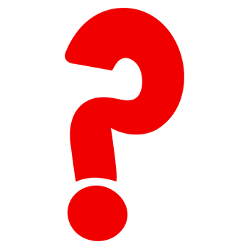 Red Question Mark on Transparent Background png