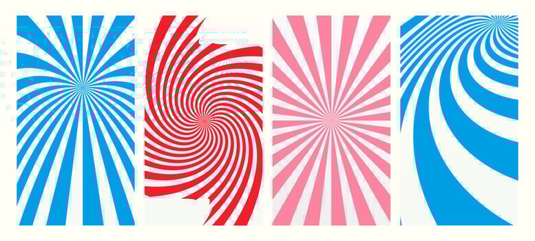 Groovy hippie 70s backgrounds. Waves, swirl, twirl pattern. Twisted and distorted vector texture in trendy retro psychedelic style. Y2k aesthetic. Social Media Stories Template