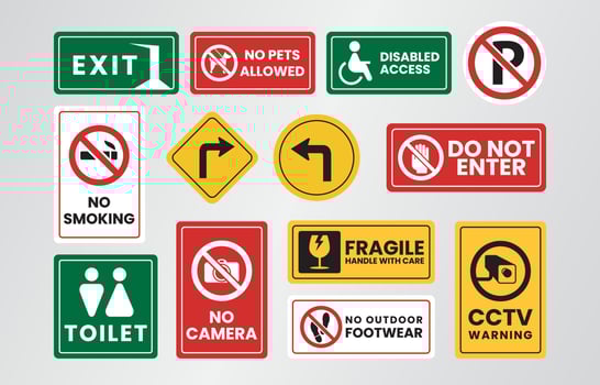 Informative Signage Collection vector