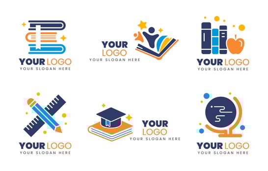 Simple Colorful Education Theme Logo vector