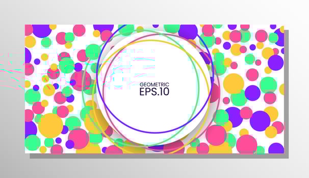 Geometric with circles. Beautiful colorful and circle shape for social media promotion design vector