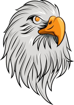 Cartoon eagle head cartoon mascot vector