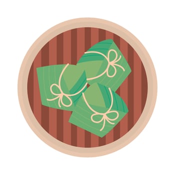 zongzi in a dish vector
