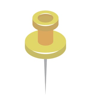 push pin icon vector