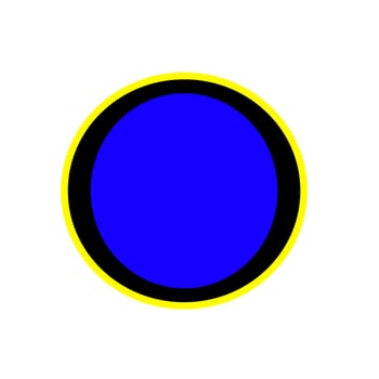 The circle blue sign, round  colorful vector logo Vivid