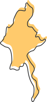 Myanmar map icon, Myanmar flat icon. png