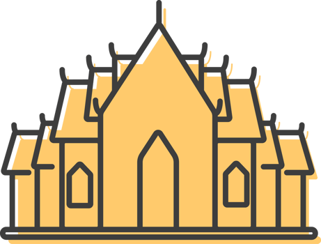 Temple icon, Thailand flat icon. png