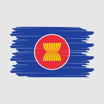 Asean Flag Brush Vector