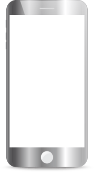Silver smartphone isolated png