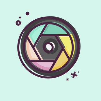 Icon Camera Lens. related to Photography symbol. MBE style. simple design editable. simple illustration vector