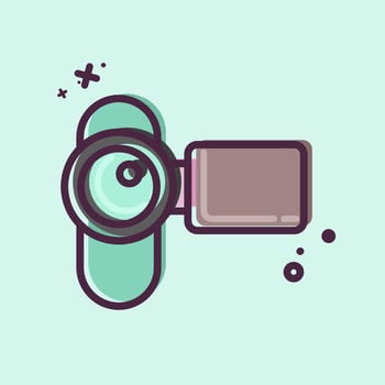 Icon Film Camera. related to Photography symbol. MBE style. simple design editable. simple illustration vector