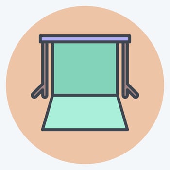 Icon Background Supports. related to Photography symbol. color mate style. simple design editable. simple illustration vector