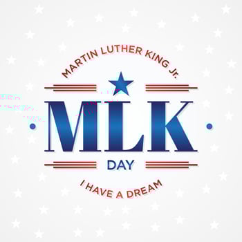 MLK or Martin Luther King letter emblem design vector