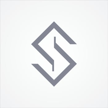 Design letter S in square style vector