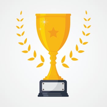 Best icon championship or competition trophy winner award sign symbol vector