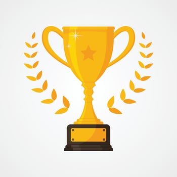 Best championship or competition trophy with star vector