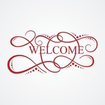 Welcome letter concept design vector