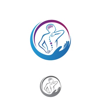 Creative Chiropractic concept logo design template for your best business symbol vector