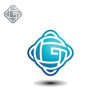 Letter G modern shape logo design template vector