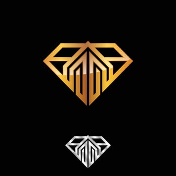 Diamond design logo for construction industry vector