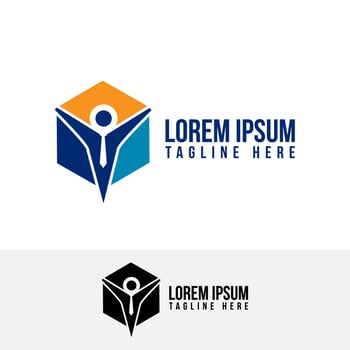 Concept of professional employee recruitment agency logo vector