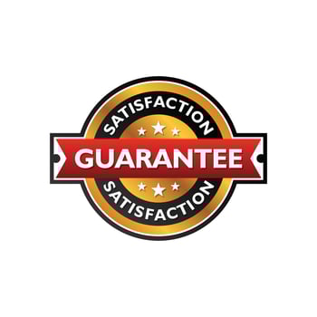 Guarantee gold vector stamp isolated on white background