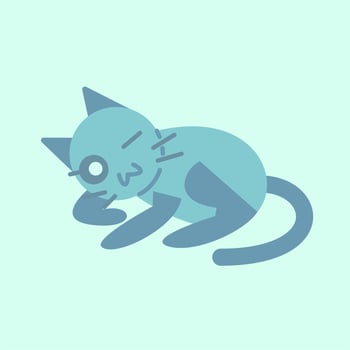 Cute cat animal illustration. Cute cat pose illustration. Cute cat flat illustration. Cute cat expression. vector