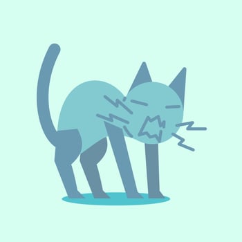 Cute cat animal illustration. Cute cat pose illustration. Cute cat flat illustration. Cute cat expression. vector